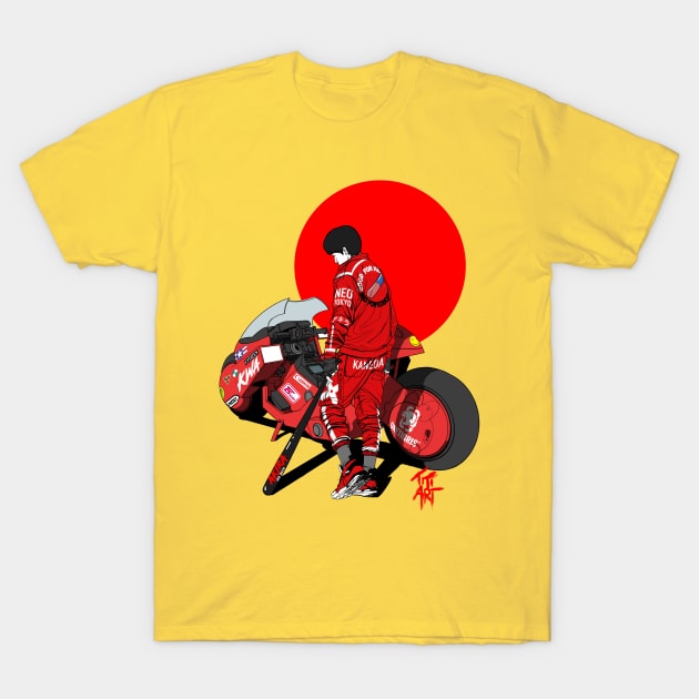 RED neo samurai T-Shirt by Titiartist 